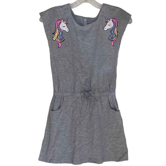 Fab Kids Unicorn cinched waist top with front pockets - Picture 1 of 12